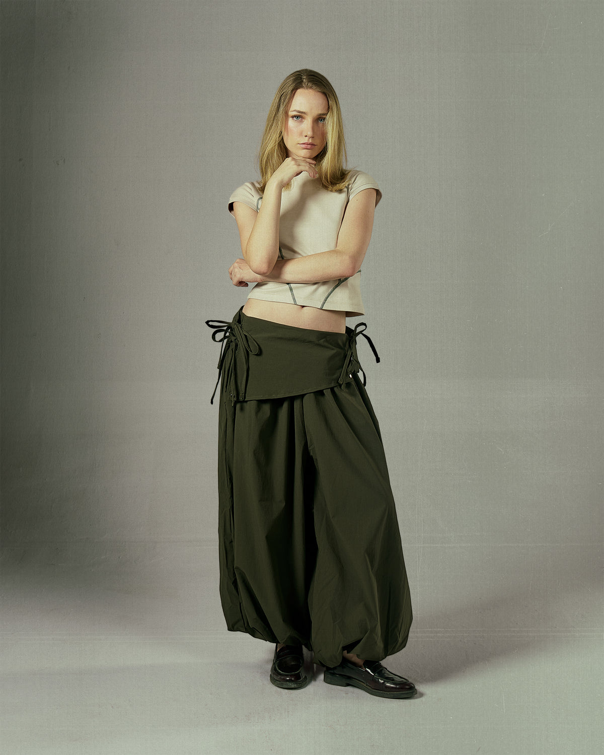 Olive Cloud Pants-2