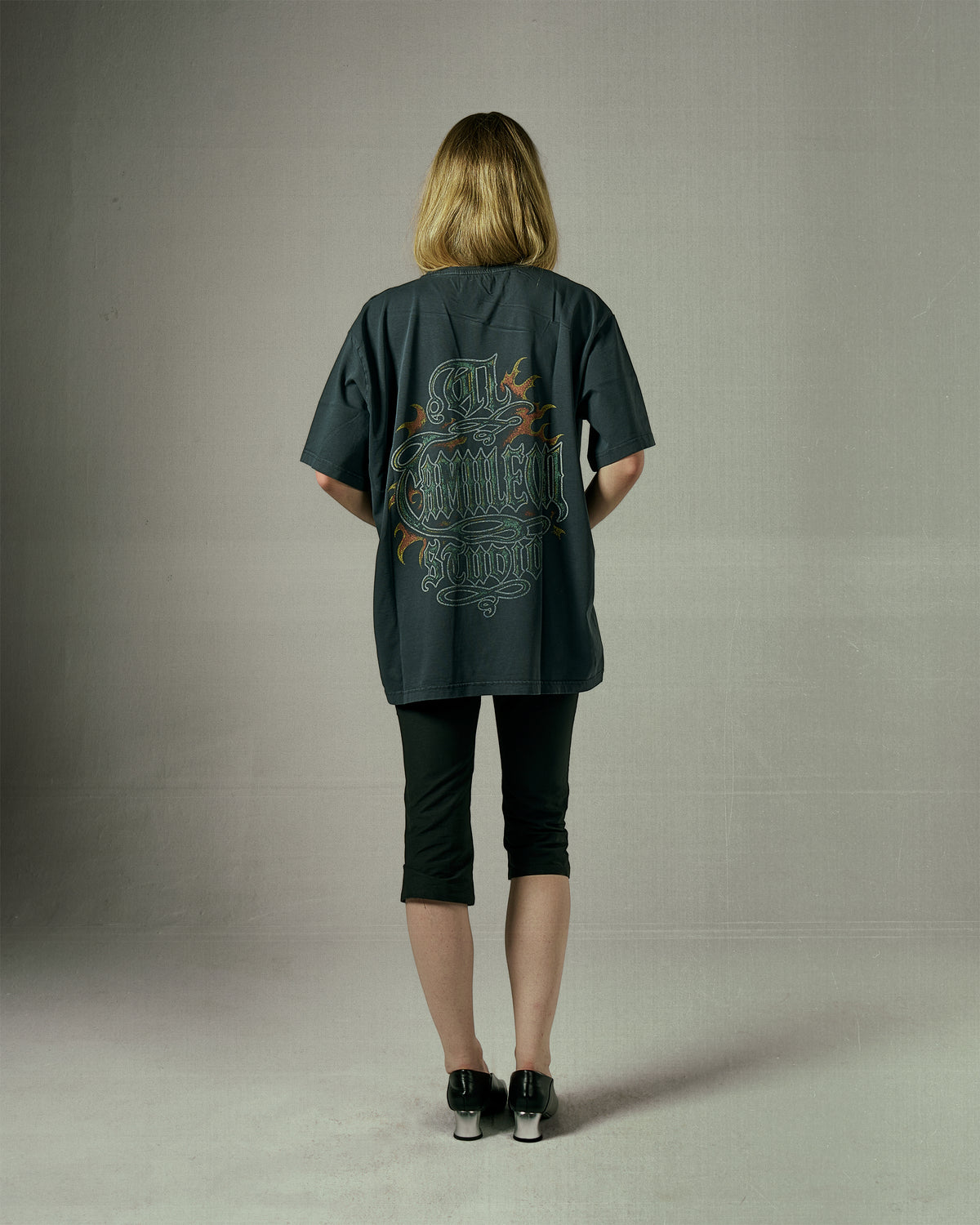 Scorched Washed Black T-Shirt-3