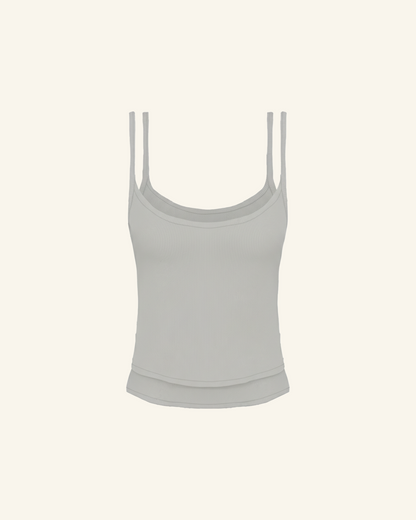 Grey on Grey Double Tank Top
