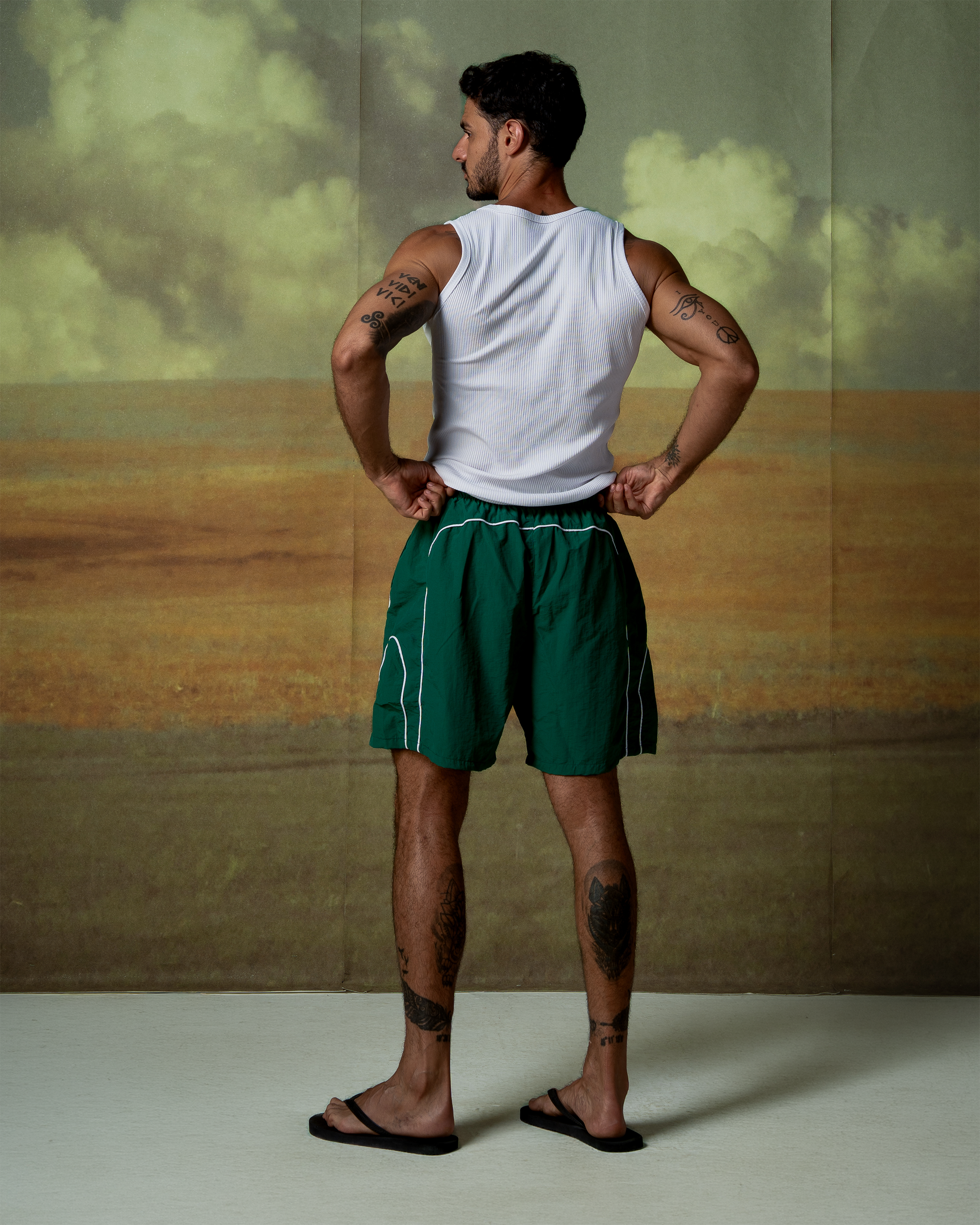 Forest Green Club Shorts-4