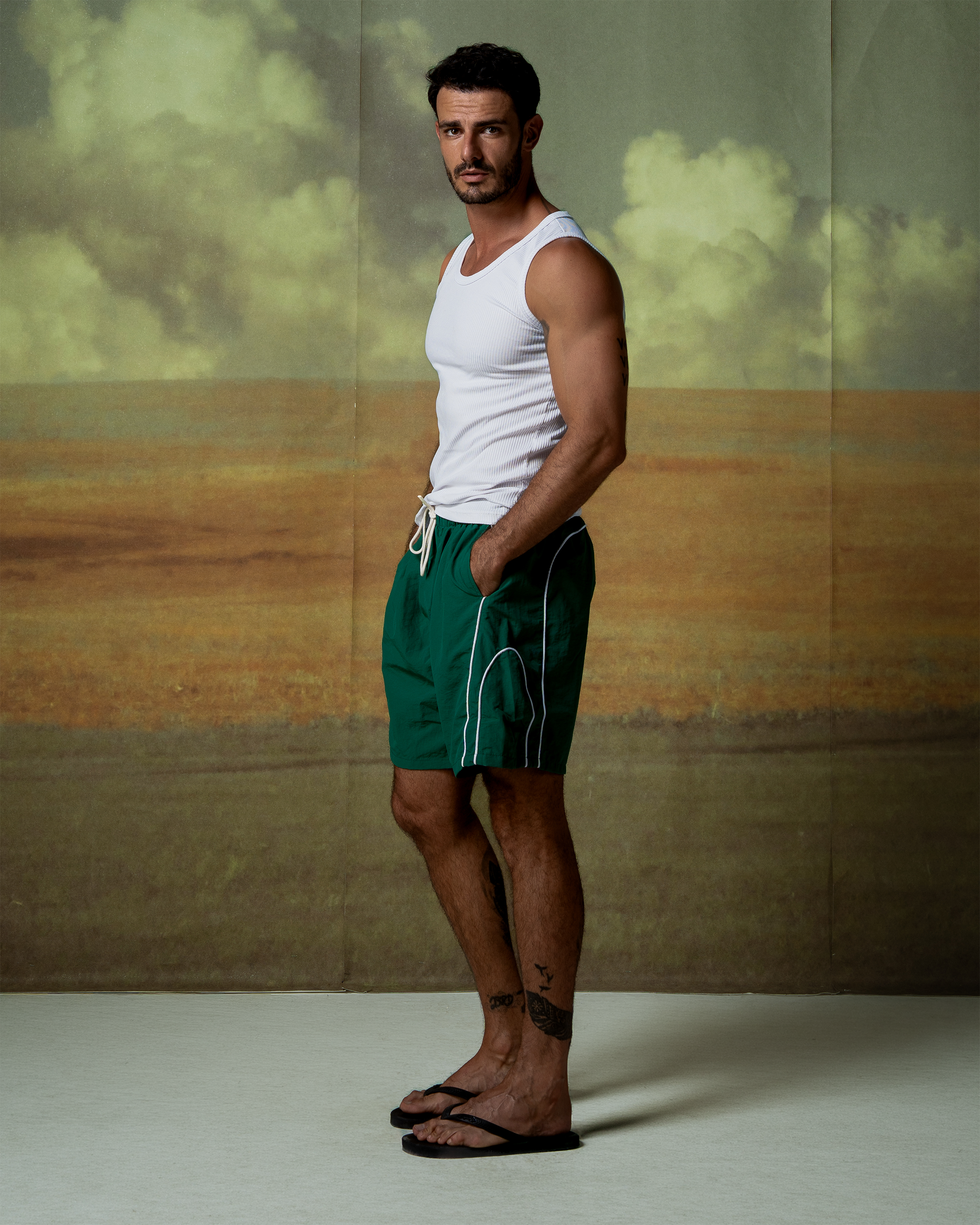 Forest Green Club Shorts-3