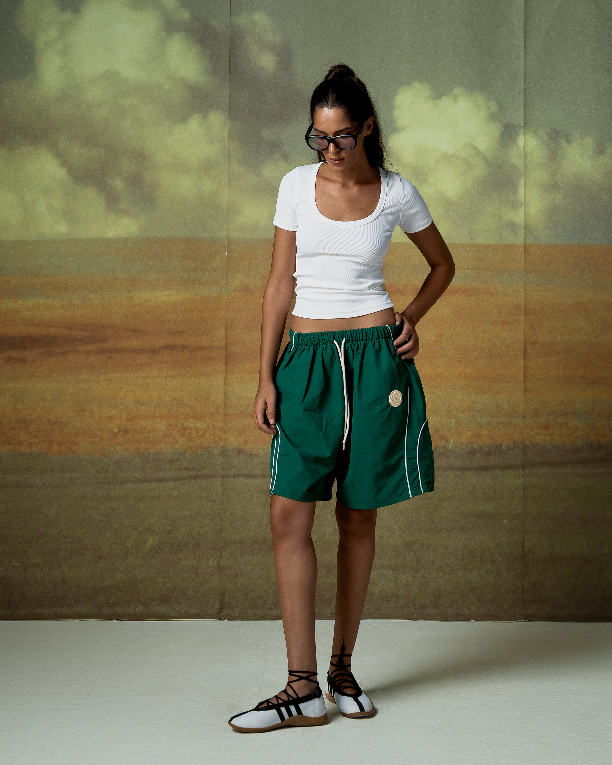 Forest Green Club Shorts-2