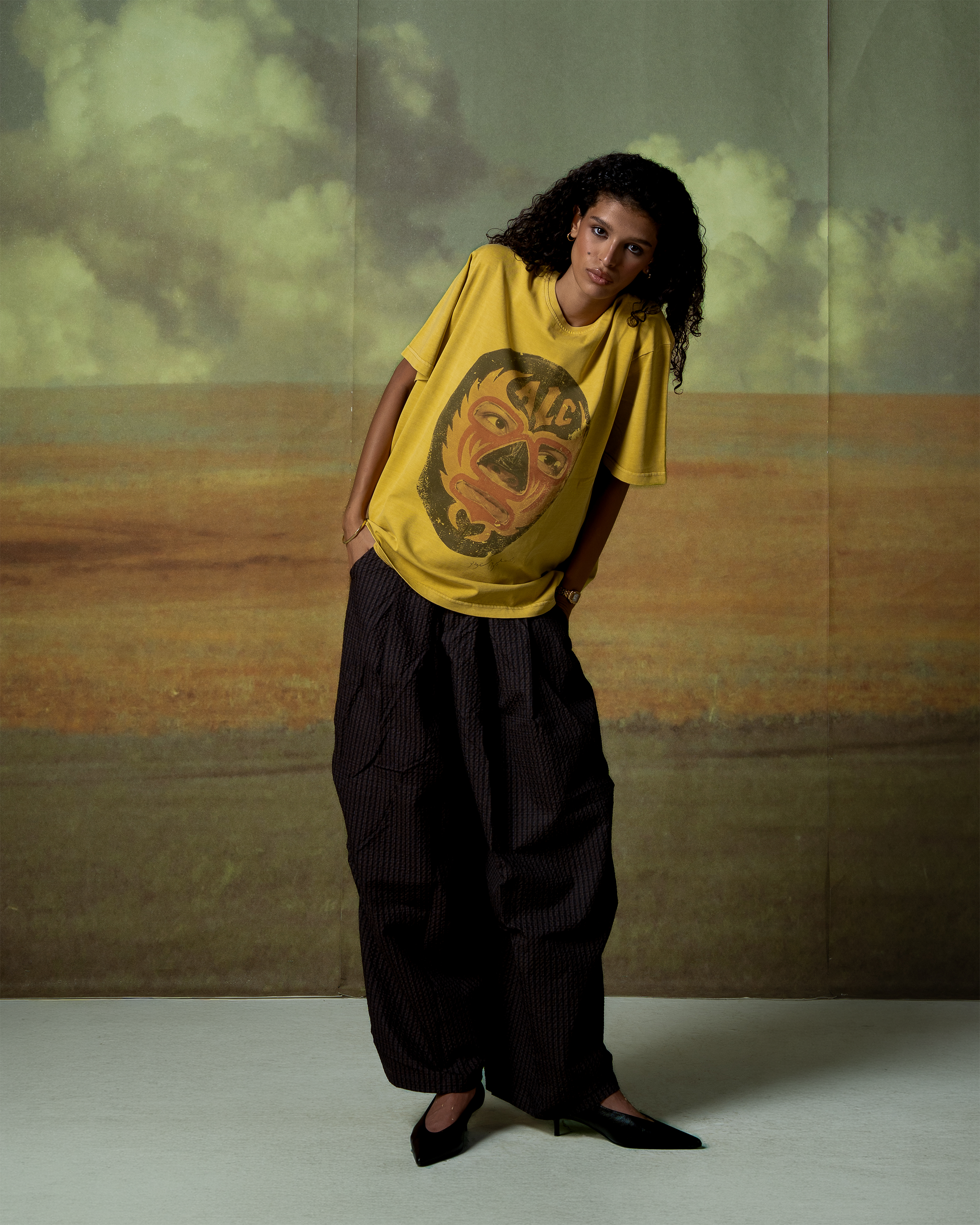 El Luchador Washed Green T-Shirt-3