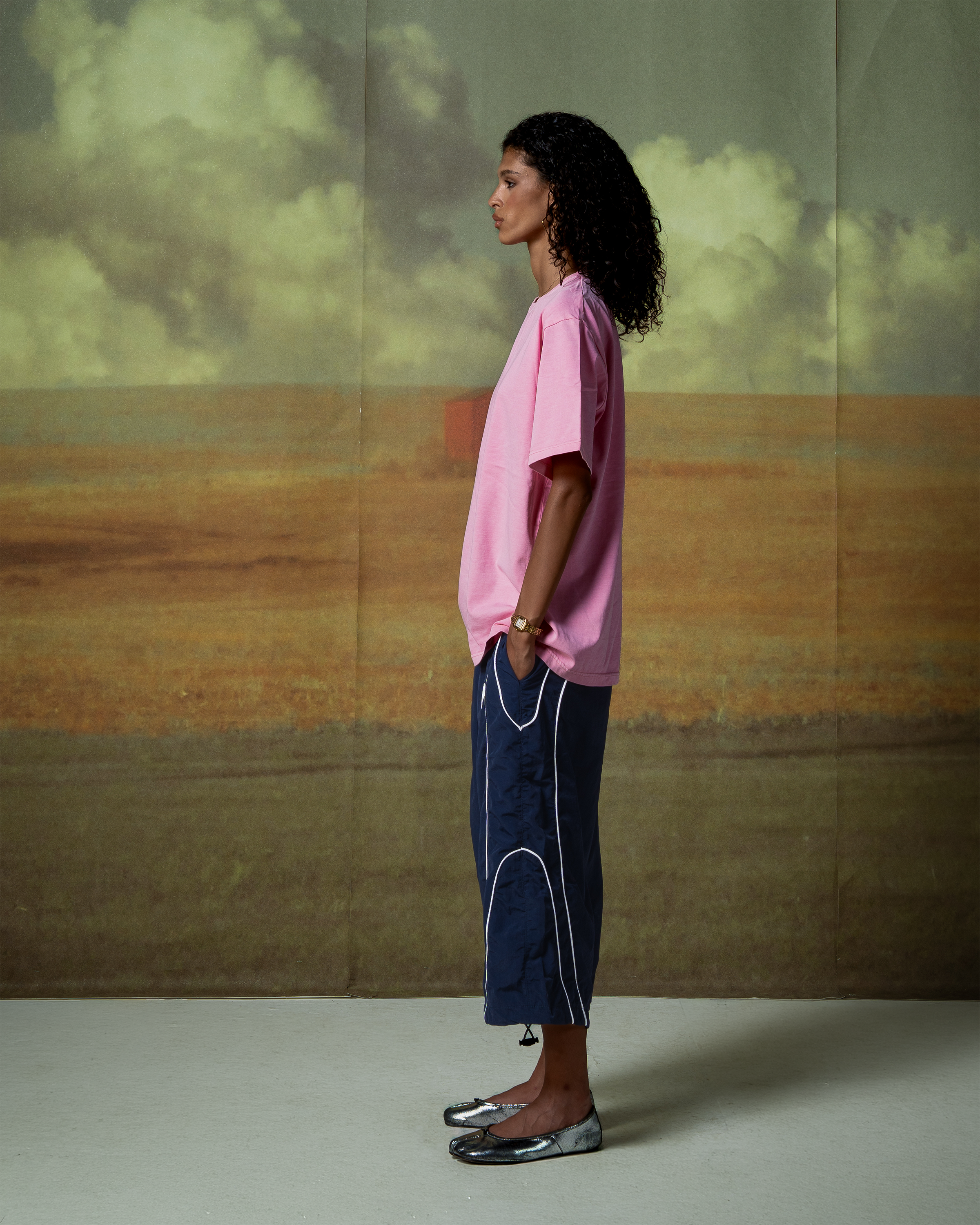 Navy Cropped Track Pants-2