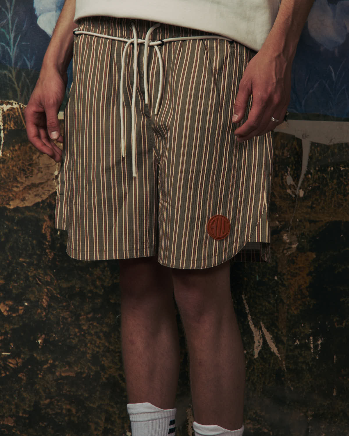 Olive Drawstring Shorts