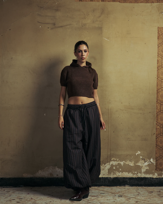 Brown Oak Knit Baby Tee