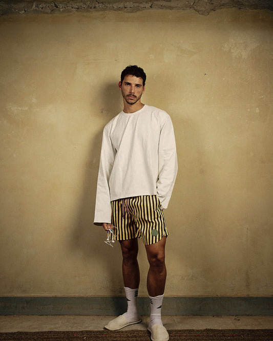 Dune Striped Drawstring Shorts
