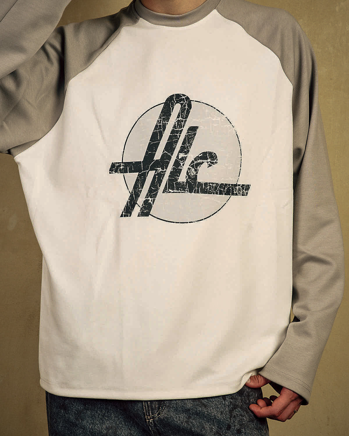 Graphite Long Sleeve Baseball T-Shirt-1