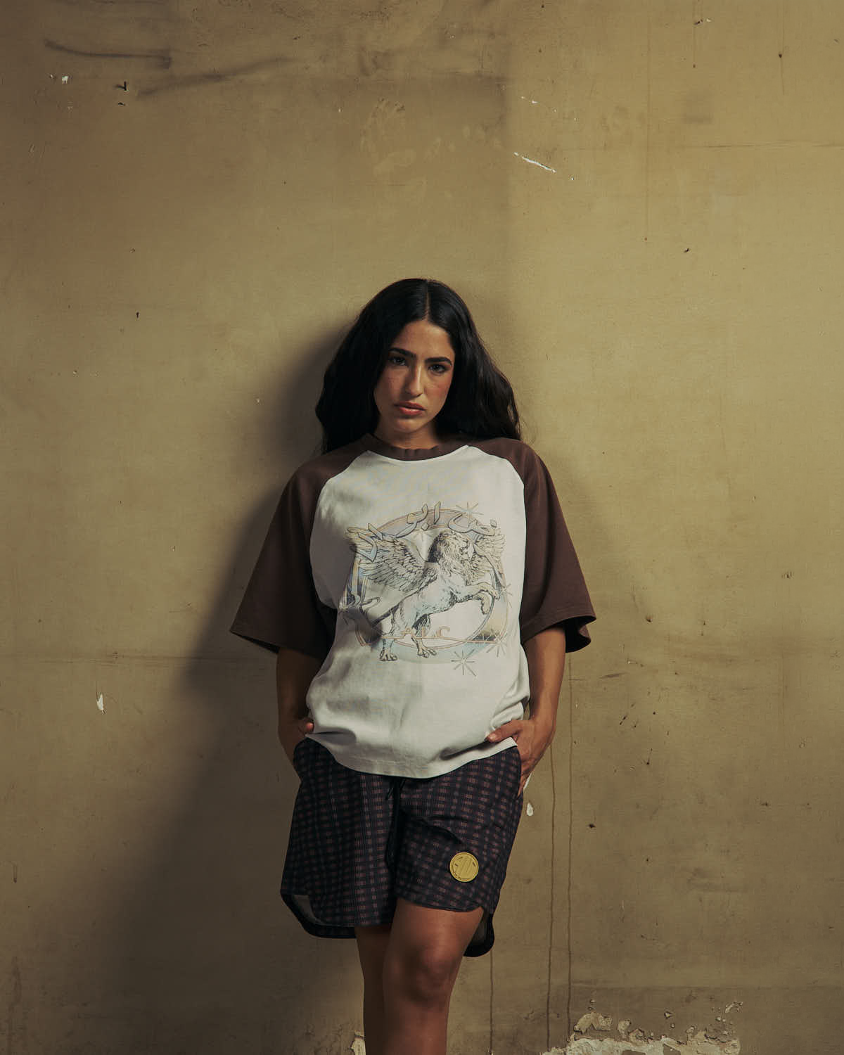 Retro Brown Drawstring Shorts-4