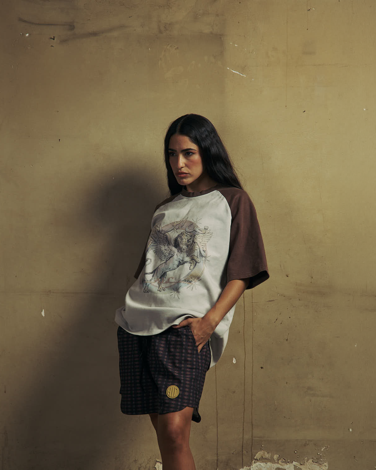 Retro Brown Drawstring Shorts-5
