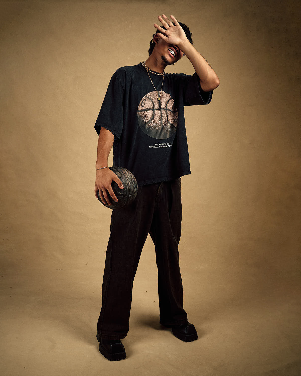 Washed Basketball T-shirt-1