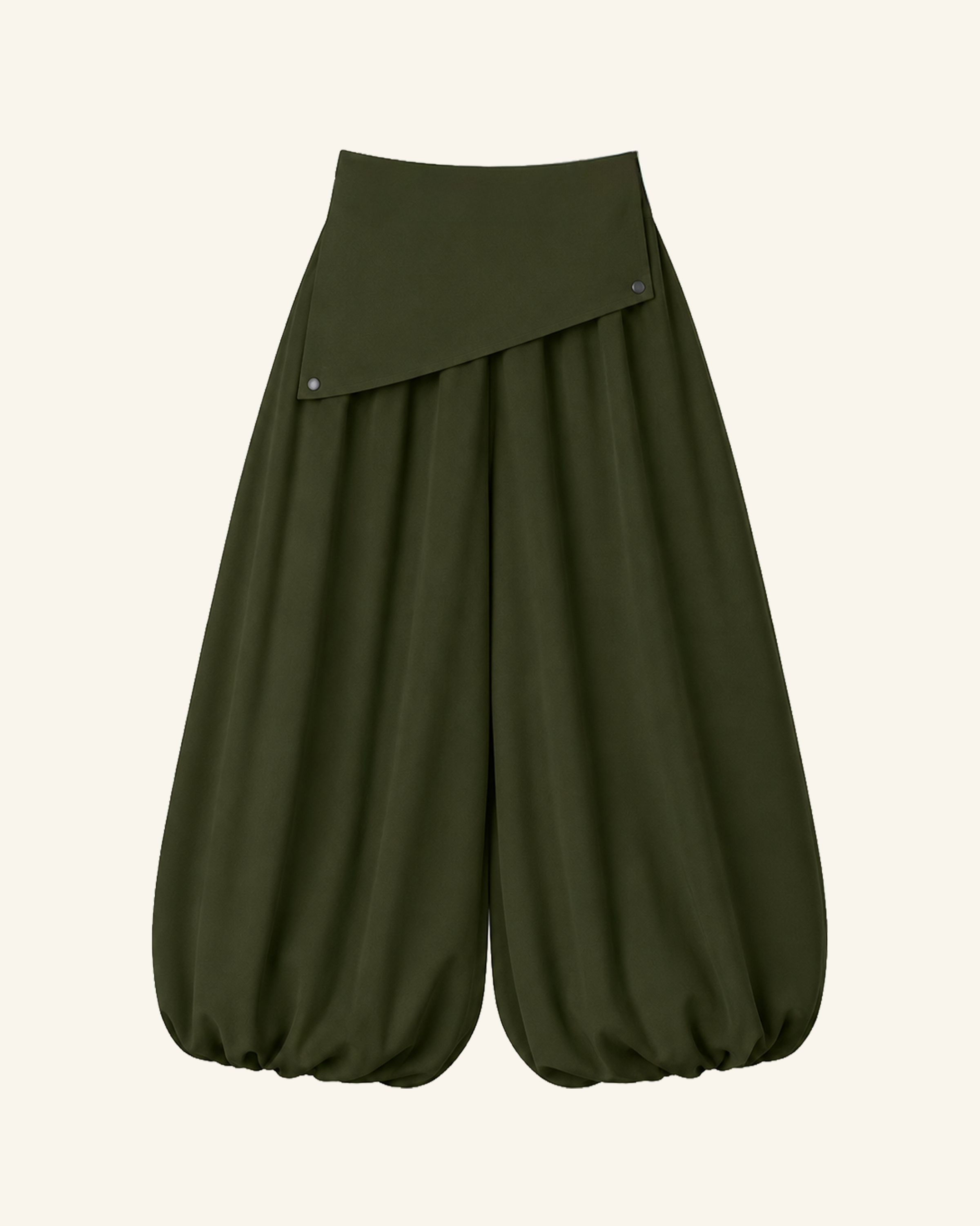 Olive Cloud Pants-5