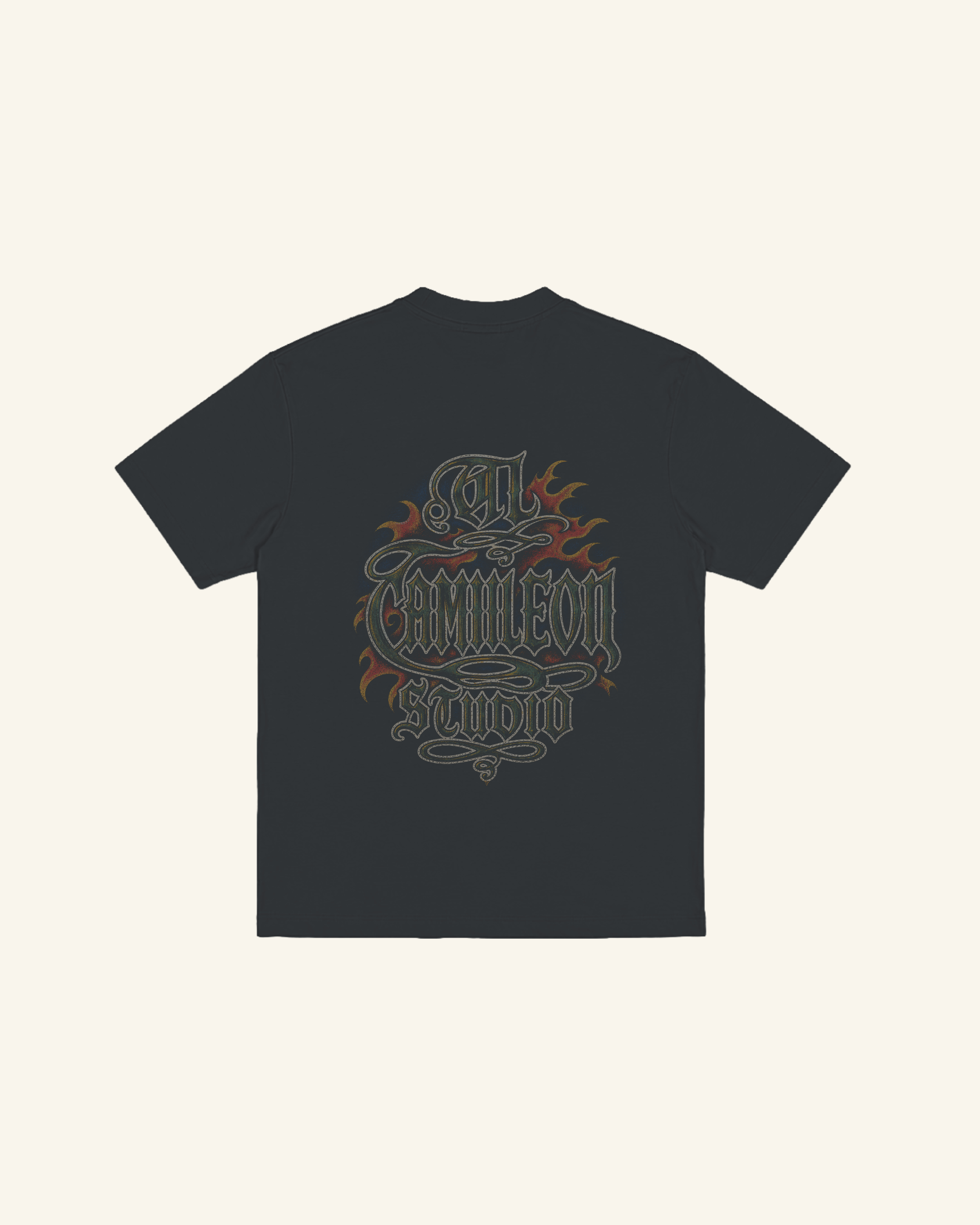 Scorched Washed Black T-Shirt-1