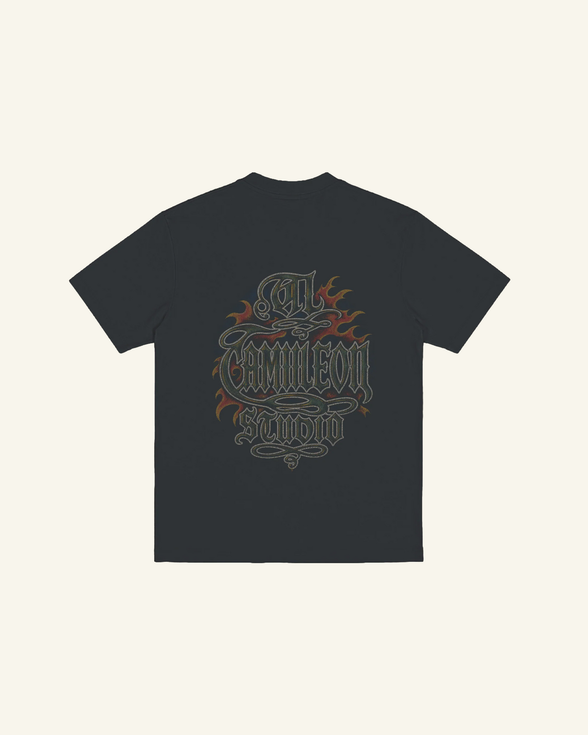 Scorched Washed Black T-Shirt