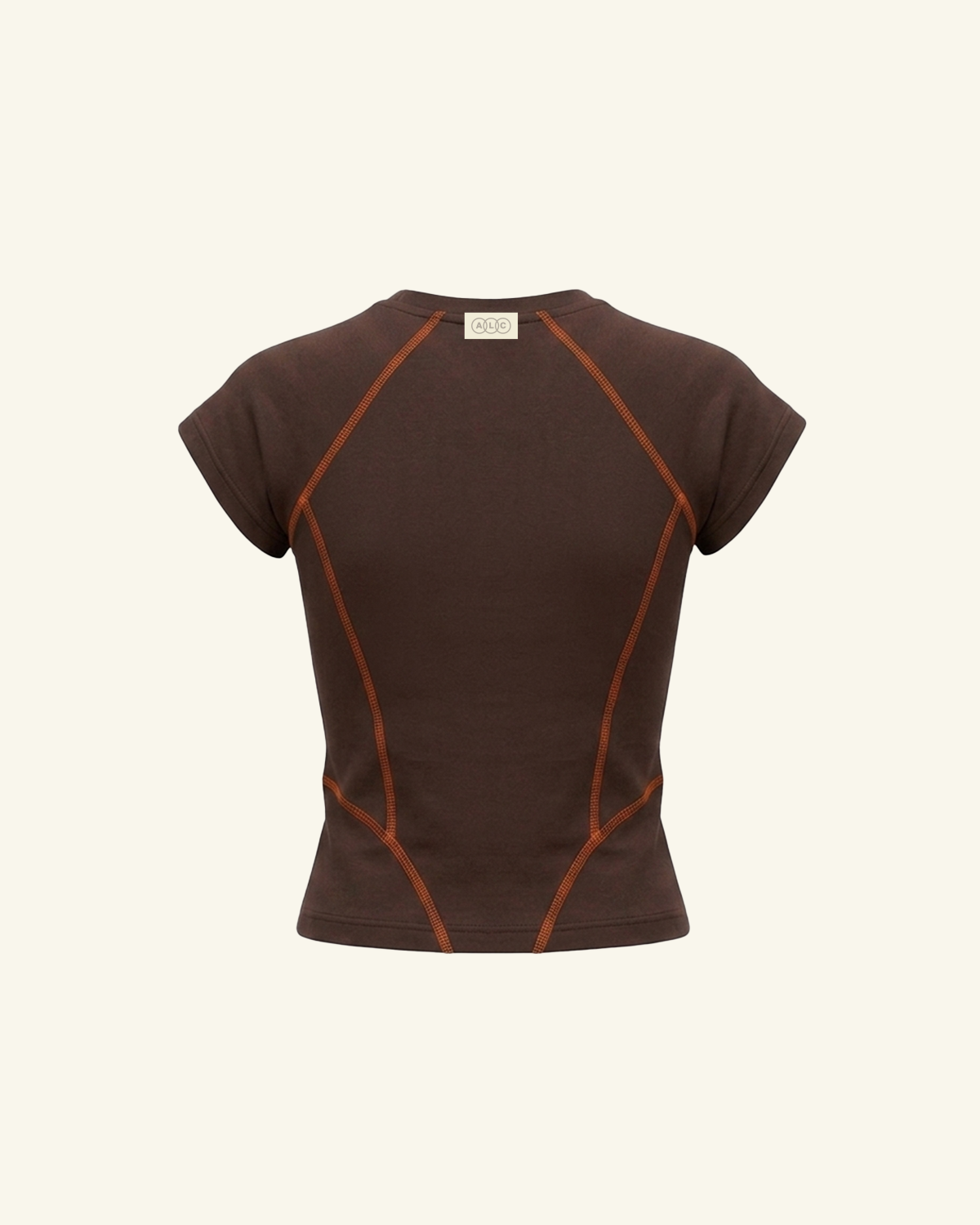Brown Fitted T-Shirt-5