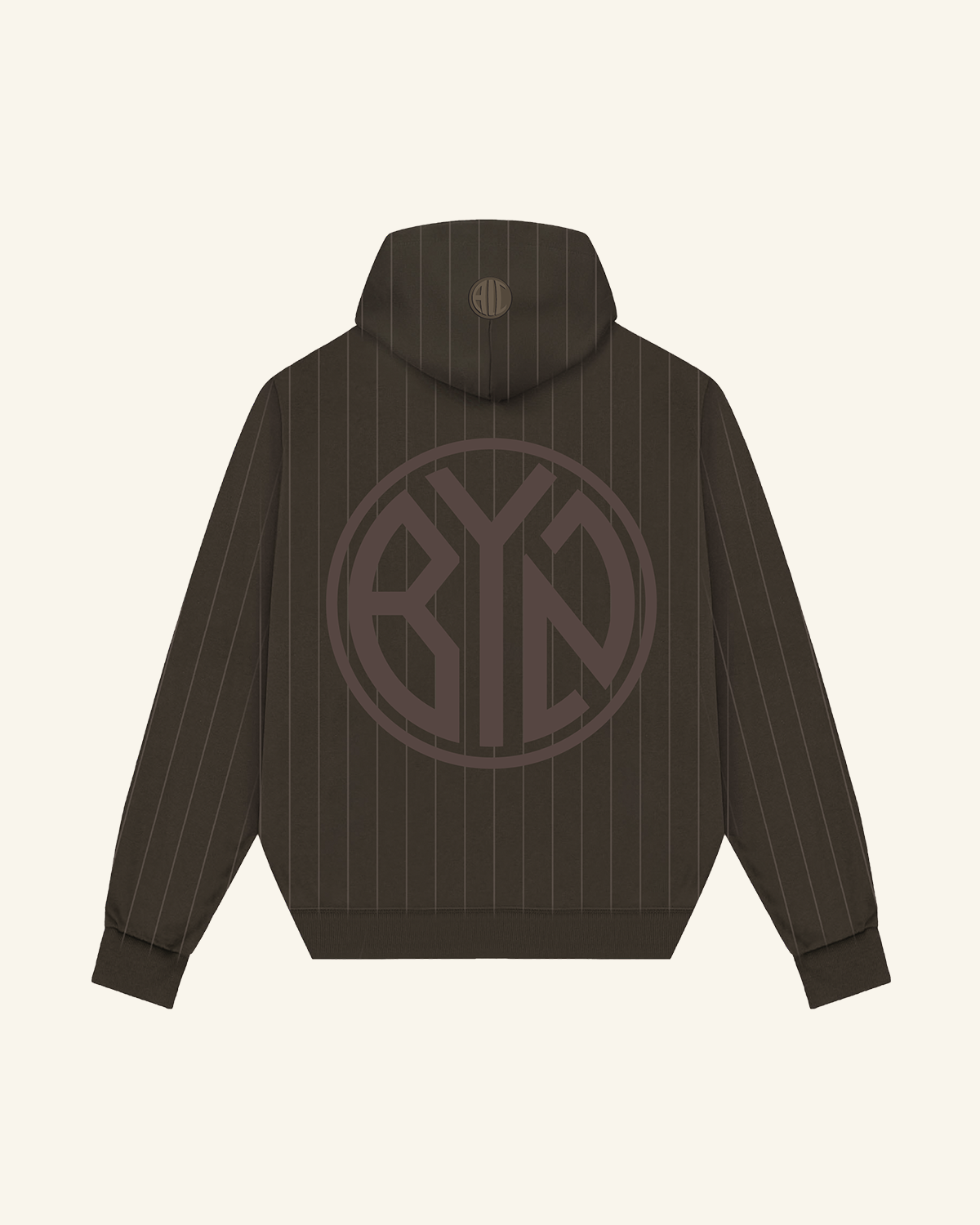 Brown Oak Striped Hoodie