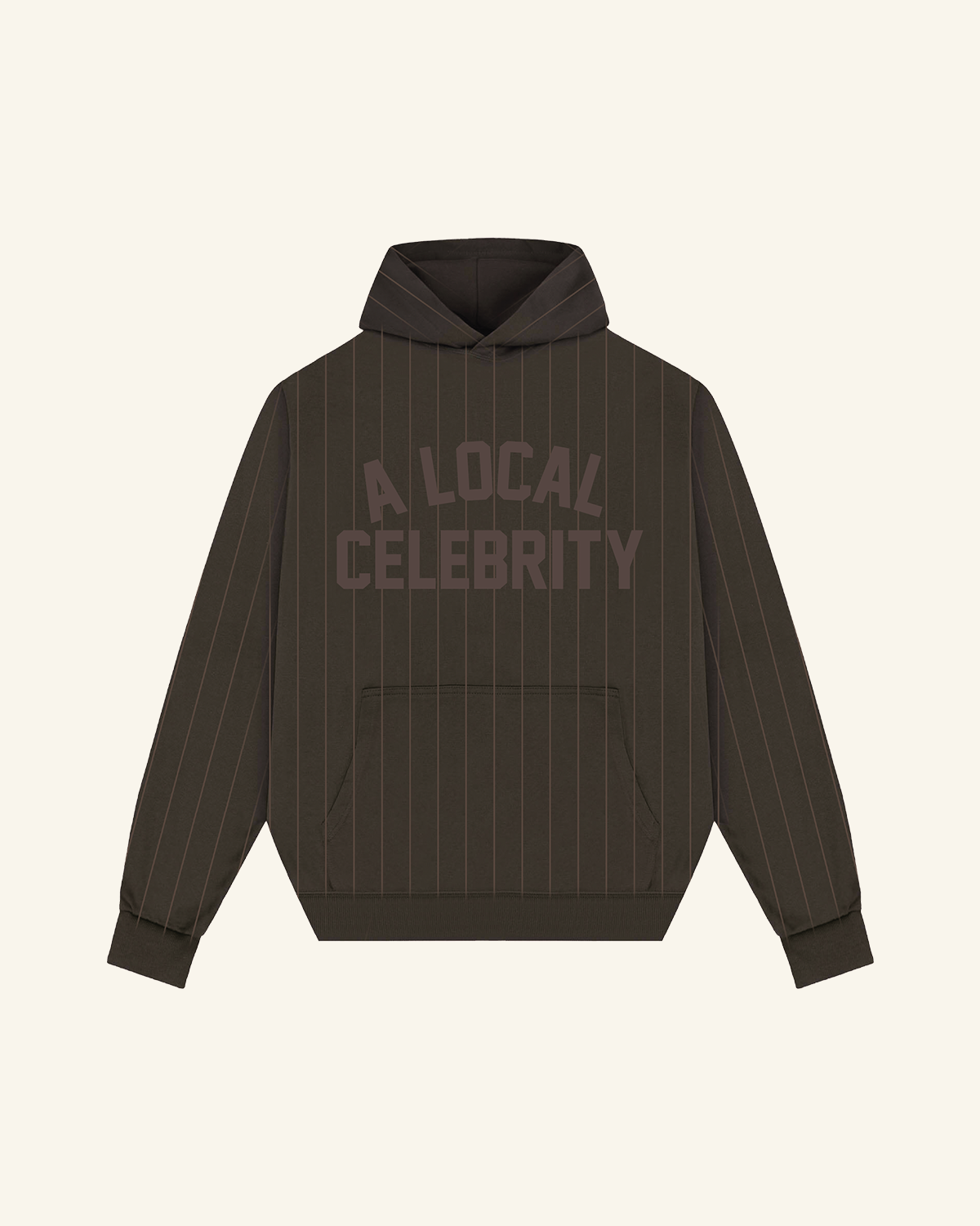 Brown Oak Striped Hoodie