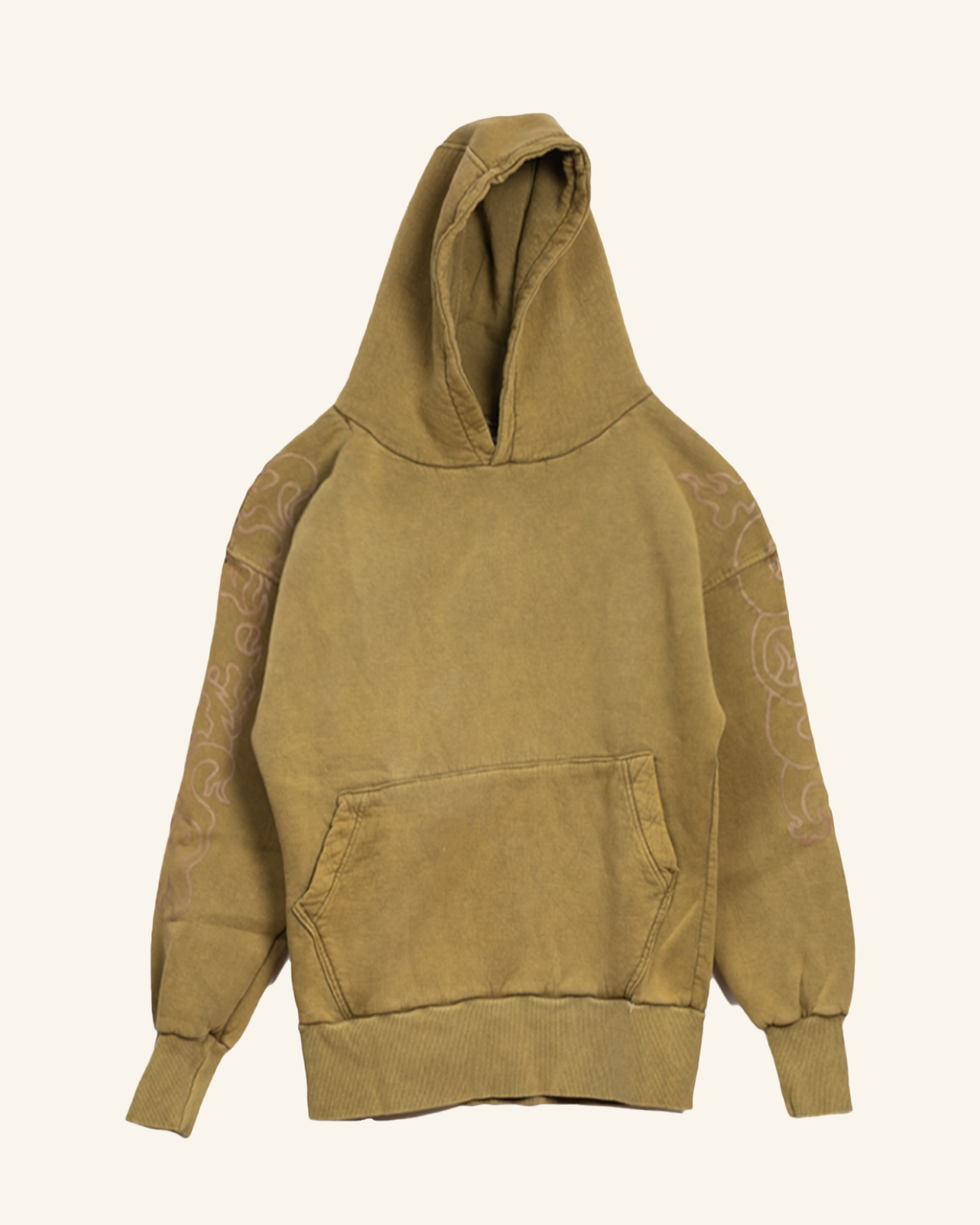 AL CAMILEON STUDIO X BROWN NOSE Stained Yellow Hoodie