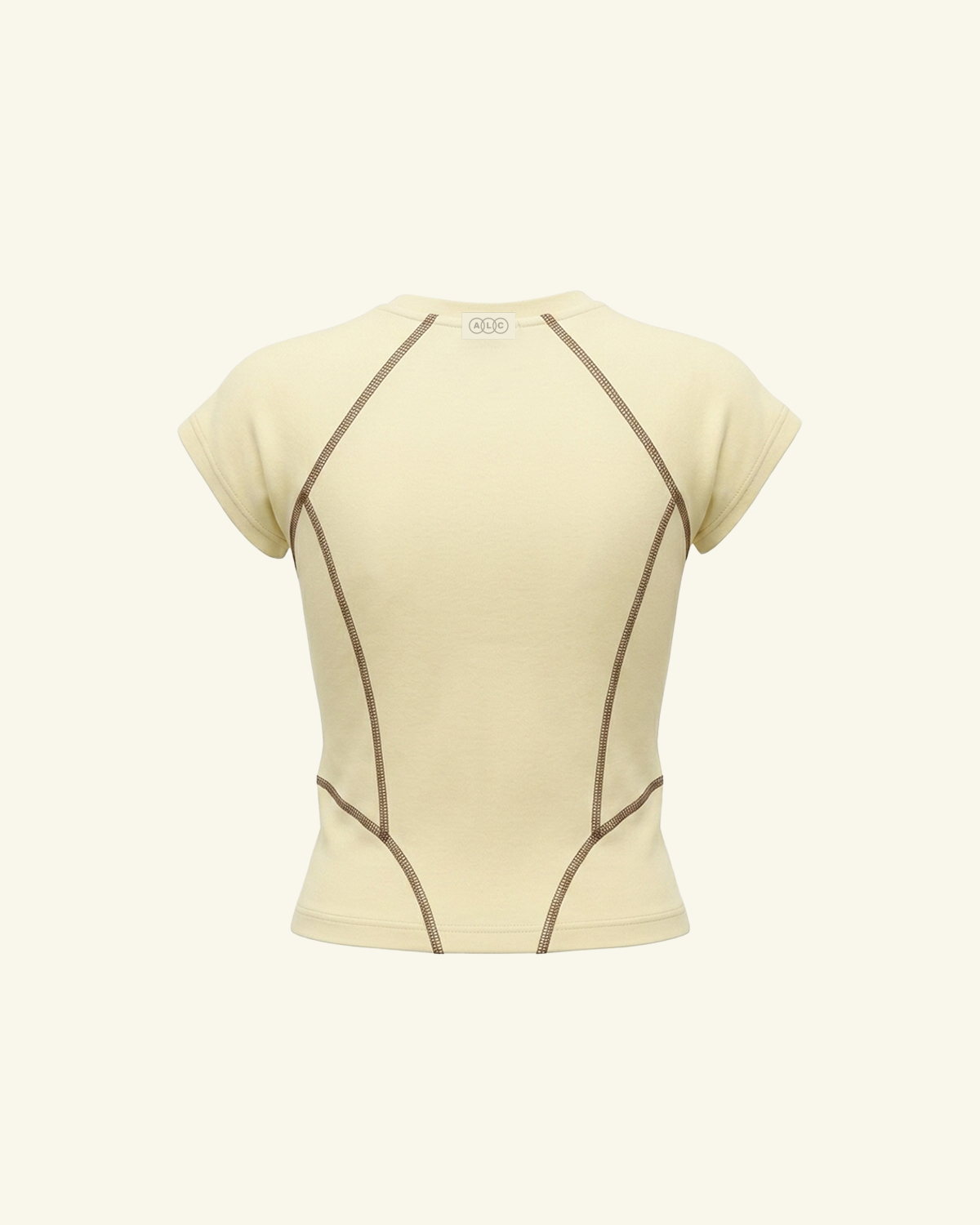 Butter Yellow Fitted T-Shirt-4