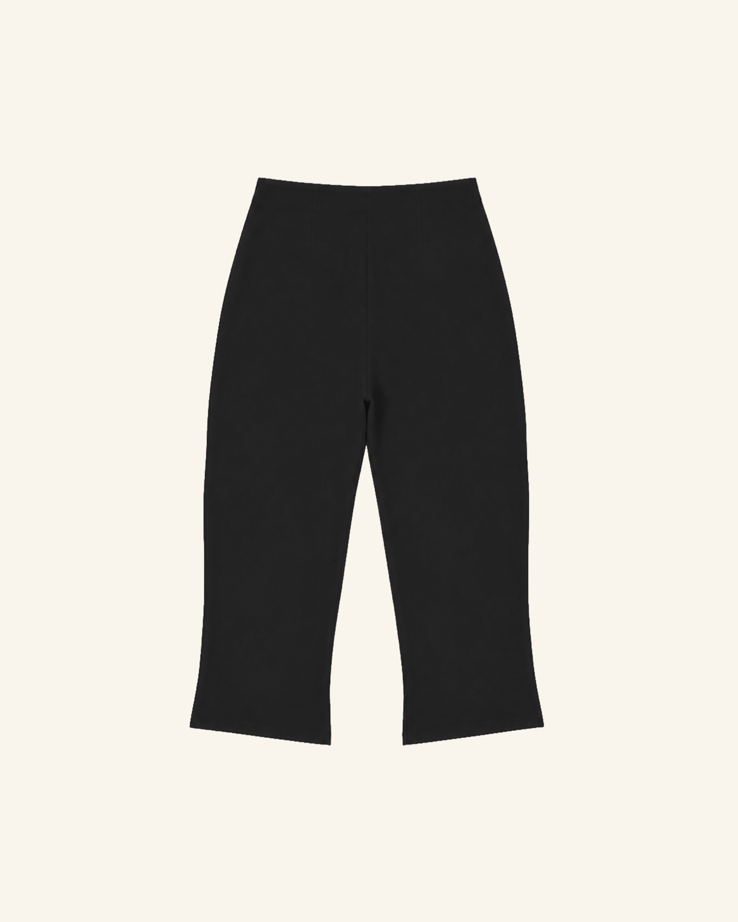 Coal Black Tailored Capris-2