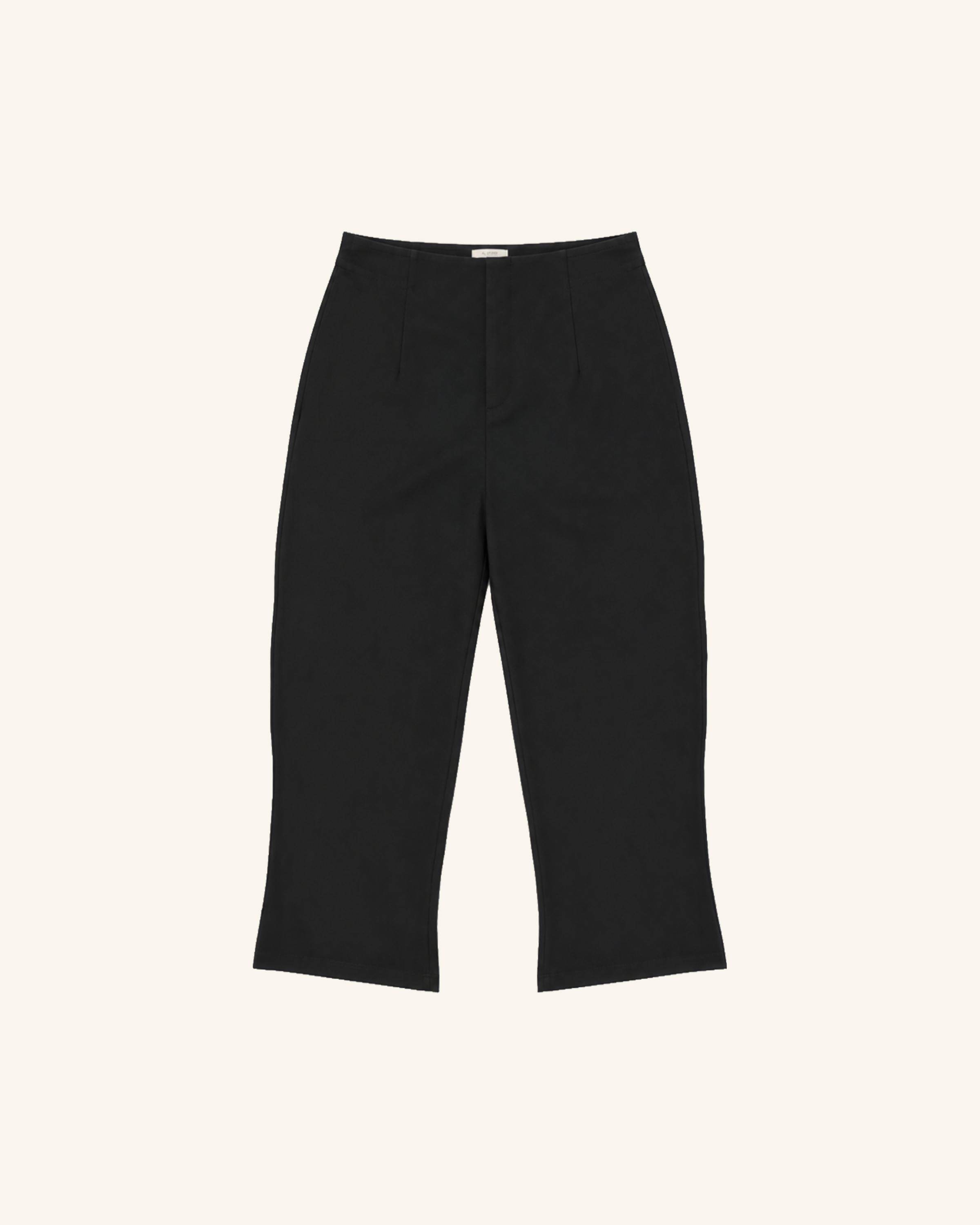 Coal Black Tailored Capris
