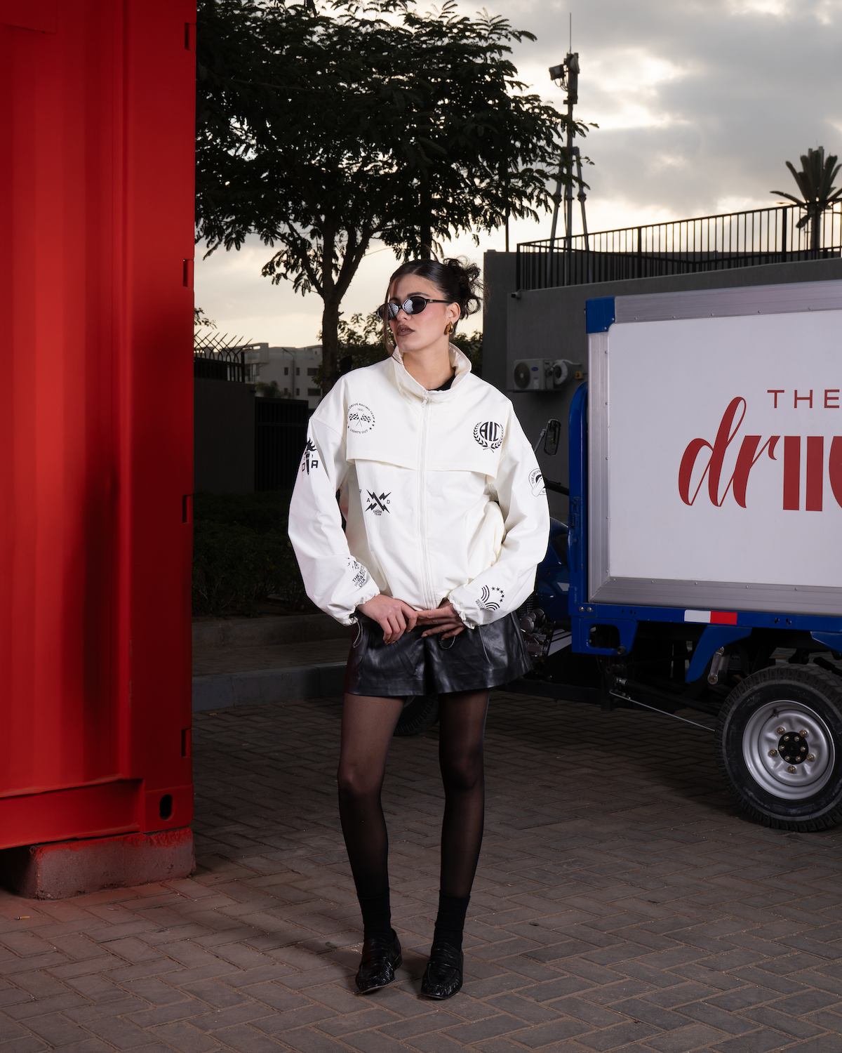Pitlane Cream Windbreaker-2