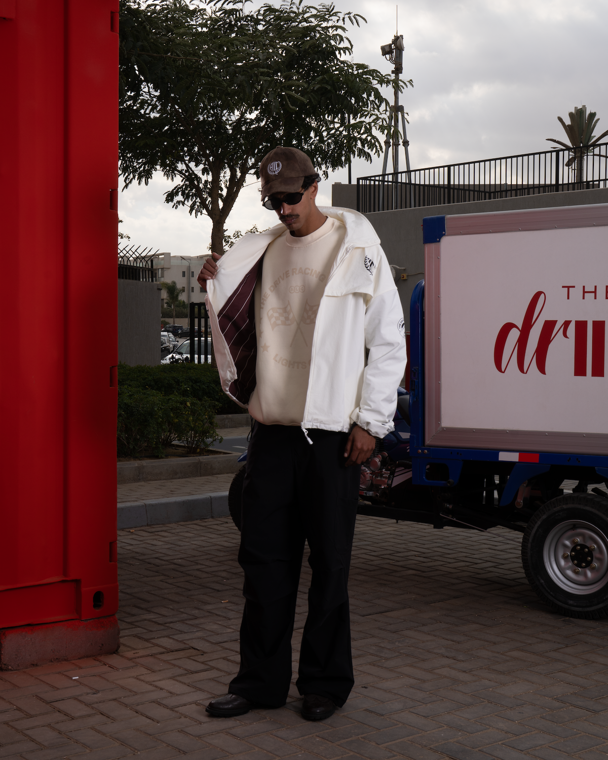 Pitlane Cream Windbreaker-7