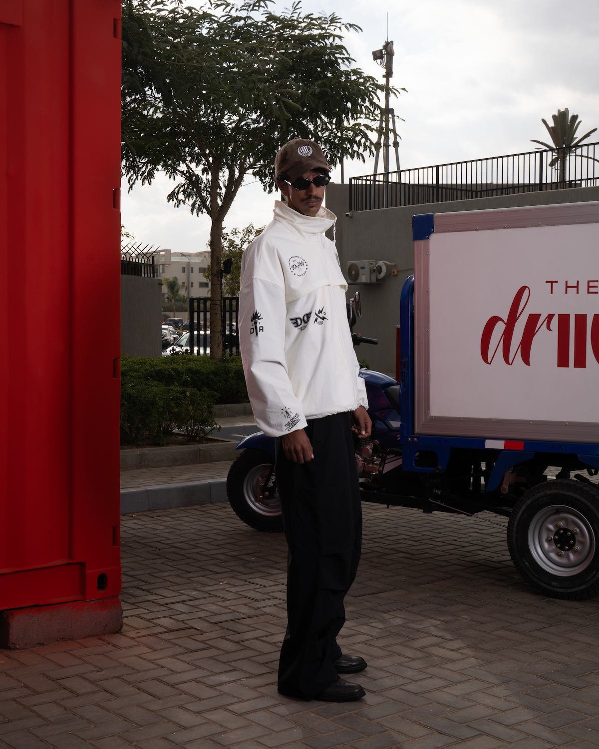 Pitlane Cream Windbreaker-3