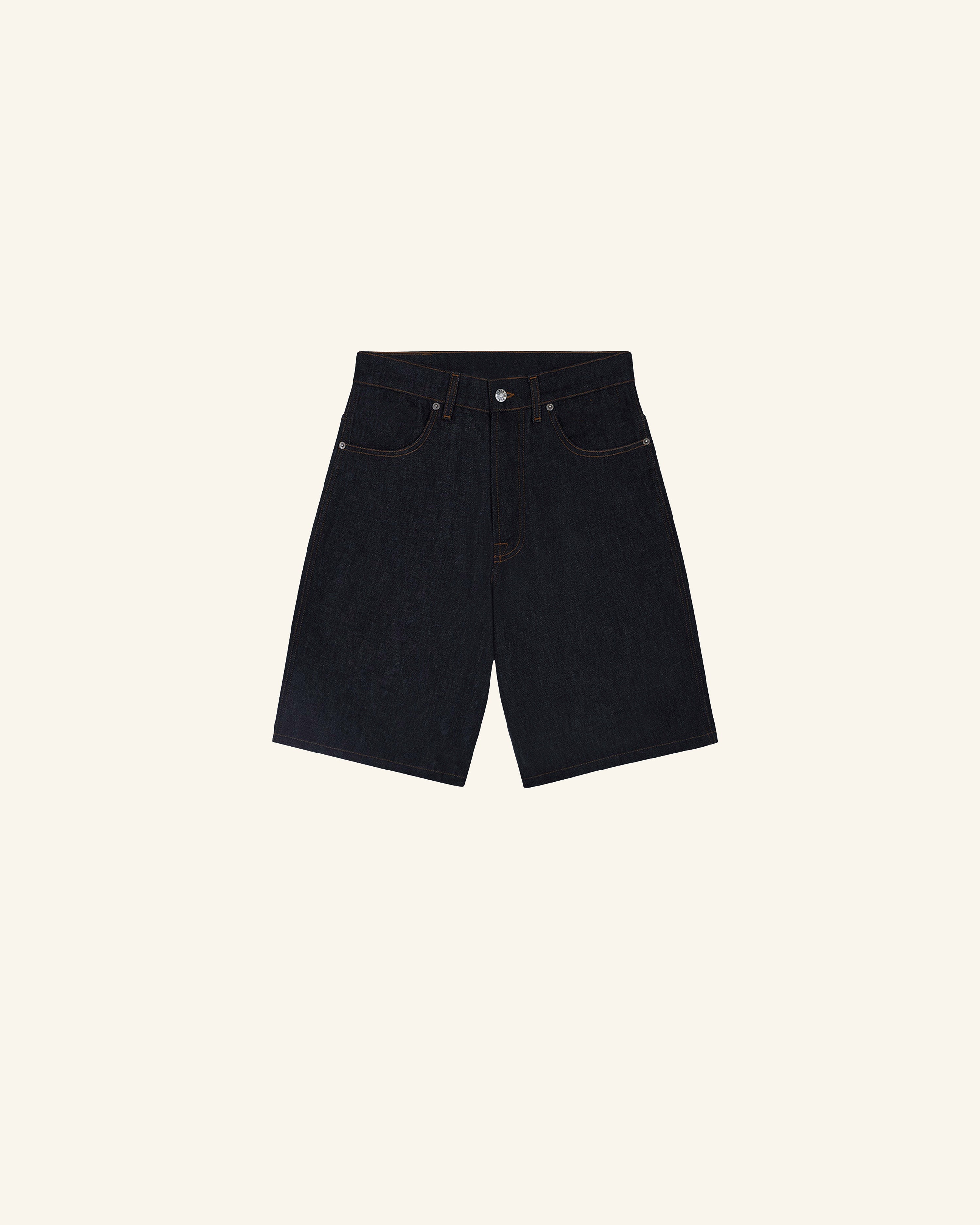 Raw Embossed Jorts-3