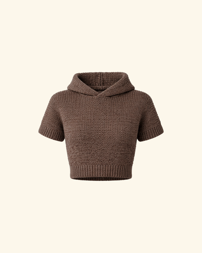 Brown Oak Knit Baby Tee