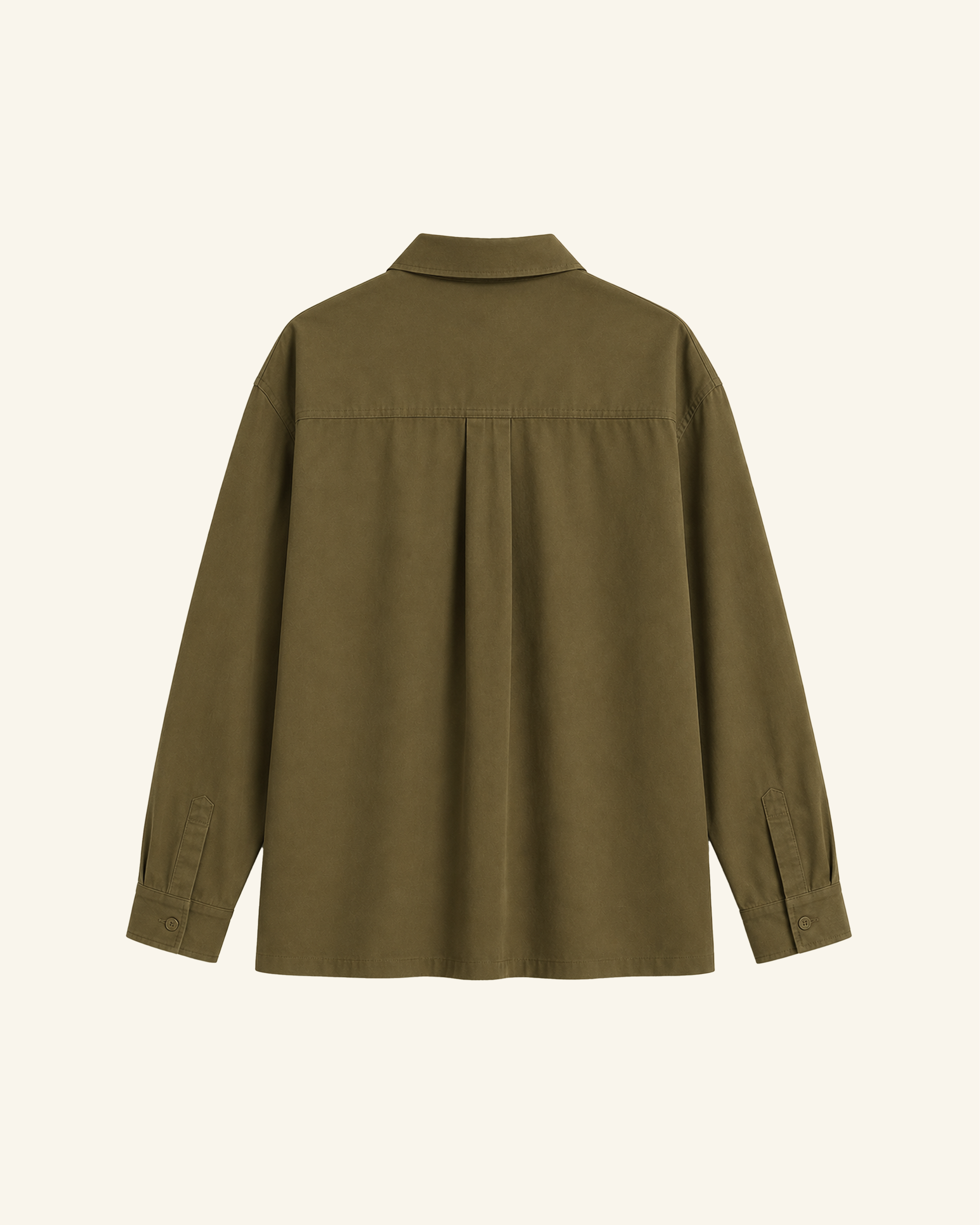 Olive Sandwash Shirt-3