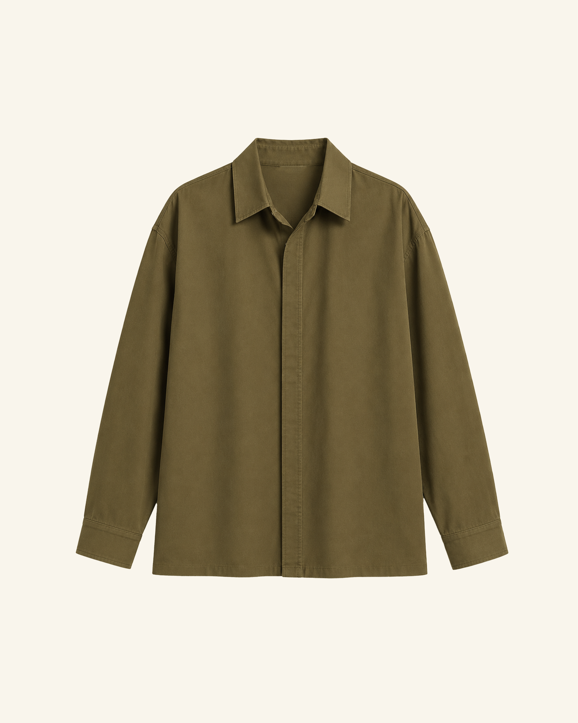 Olive Sandwash Shirt