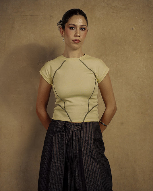 Butter Yellow Fitted T-Shirt