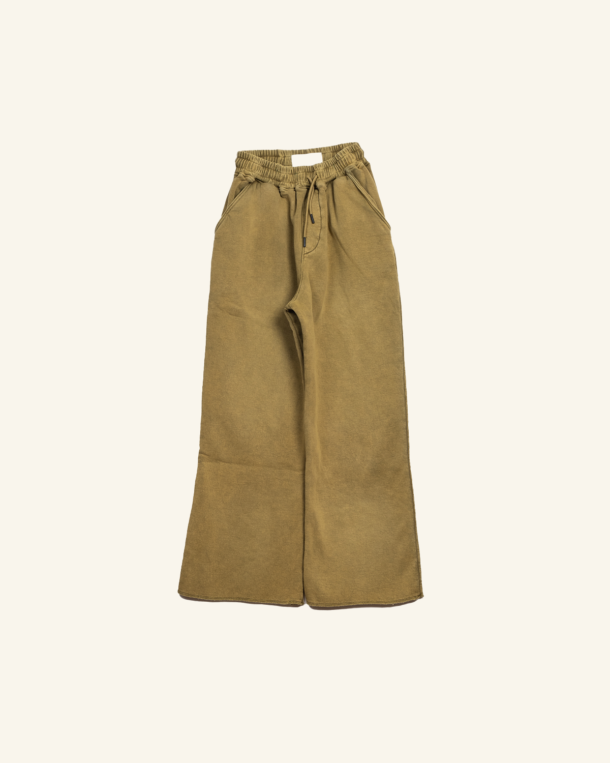 AL CAMILEON STUDIO X BROWN NOSE Stained Yellow Sweatpants-1