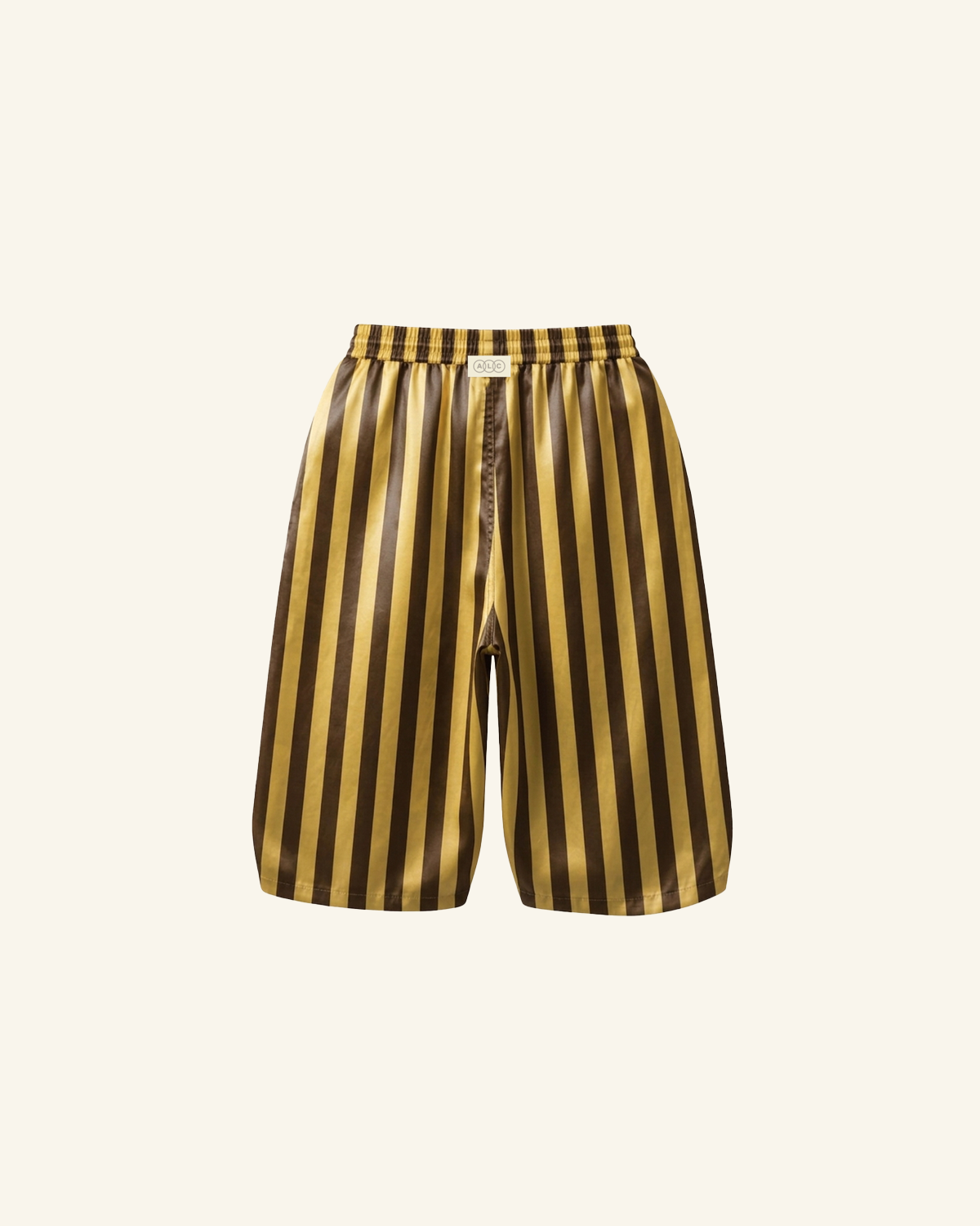 Satin Yellow Shorts-3