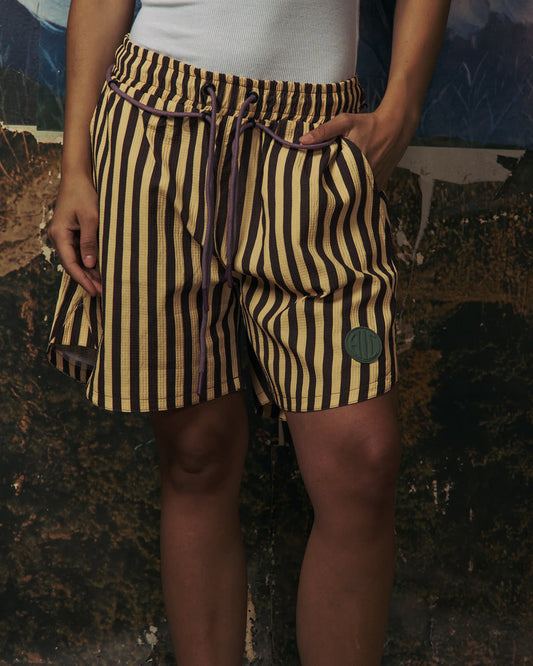 Dune Striped Drawstring Shorts