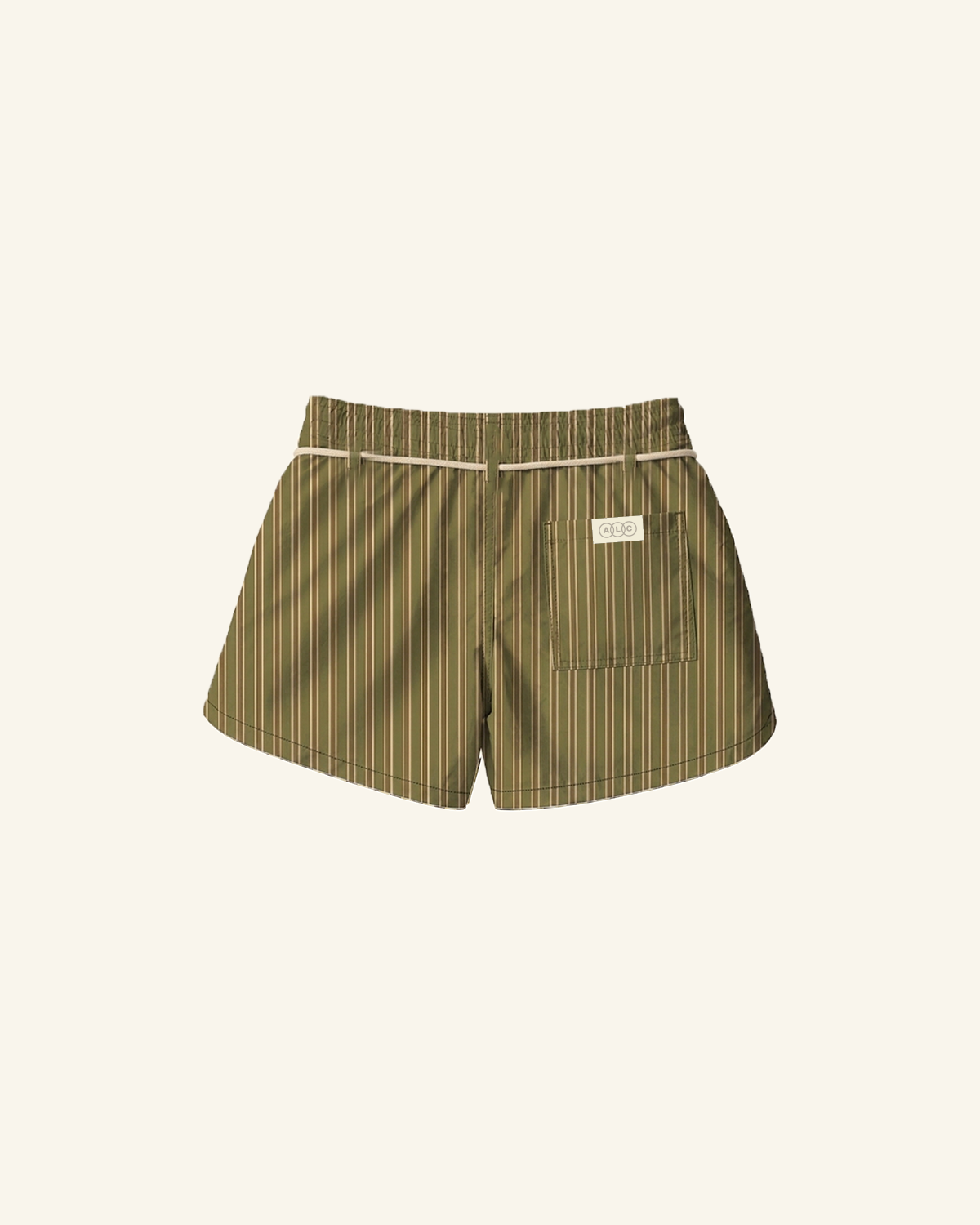 Olive Drawstring Shorts-6