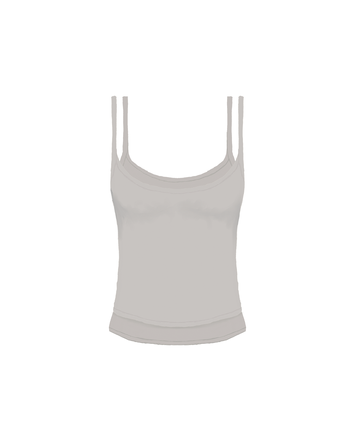 Grey on Grey Double Tank Top