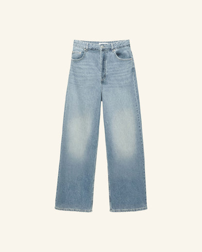 Medium Wash Embossed Denim