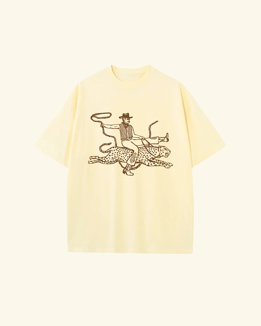 Butter Yellow Printed T-shirt