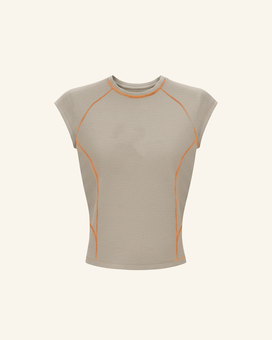 Brown Fitted T-Shirt