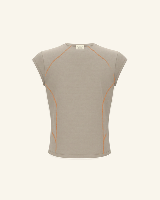 Brown Fitted T-Shirt